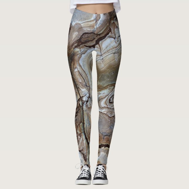 Aquarellfarbene Leggings für Frauen in Mode (Vorderseite)