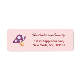 Aquarellfarbene lila Pilzrosa Rücksendeadresse