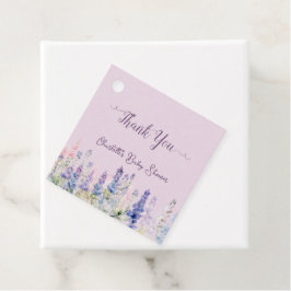 Aquarellfarbene Lupine Blume Kinderdusche Geschenkanhänger