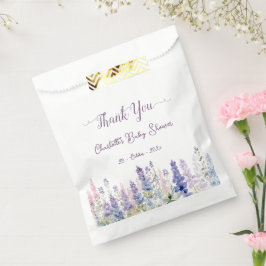 Aquarellfarbene Lupine Blume Kinderdusche Geschenktütchen