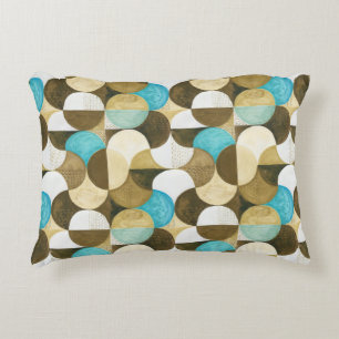Aquarellfarbene, moderne geometrische, nahtlose Fl Dekokissen
