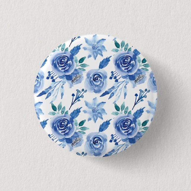 Aquarellfarbene, nahtlose Muster in Pastellfarben  Button (Vorderseite)