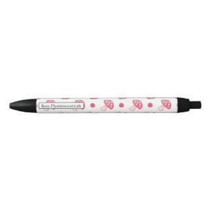 Aquarellfarbene niedliche Pilze und Polka-Punkte Kugelschreiber