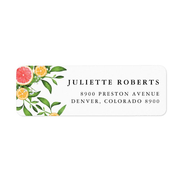 Aquarellfarbene Orangen und Grapefruits (Vorne)