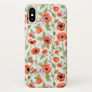 Aquarellfarbene Orientalisch Orangenmohn Blume Case-Mate iPhone Hülle