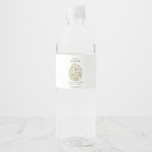 Aquarellfarbene Ostereier glückliche Osterfeier Wasserflaschenetikett