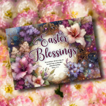 Aquarellfarbene Ostersegnung Christlich