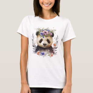 Aquarellfarbene Panda Niedlich T-Shirt