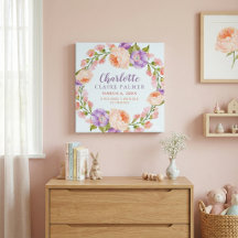 Aquarellfarbene Personalisierte Babybäume