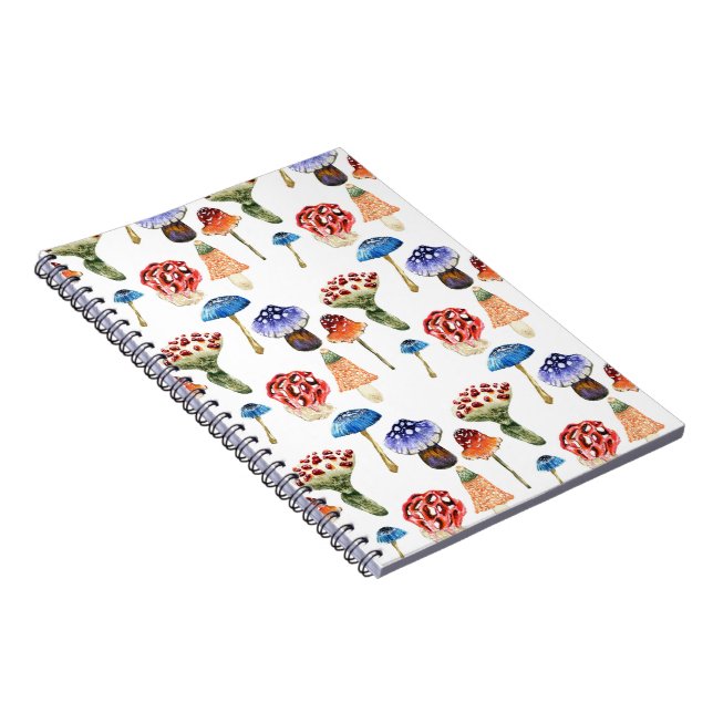 Aquarellfarbene Pilze Notizblock (Rechte Seite)