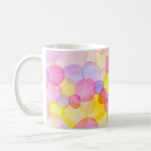 Aquarellfarbene Polka-Punkte nahtloses Muster Kaffeetasse