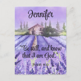 Aquarellfarbene Provence Lavender Scripture ermuti Postkarte