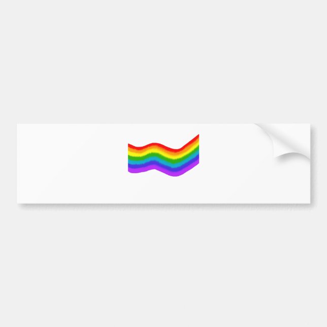 Aquarellfarbene Regenbogenfarben Autoaufkleber (Vorne)