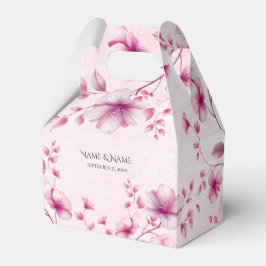 Aquarellfarbene Rosa Blume Gefälligkeitsbox Geschenkschachtel