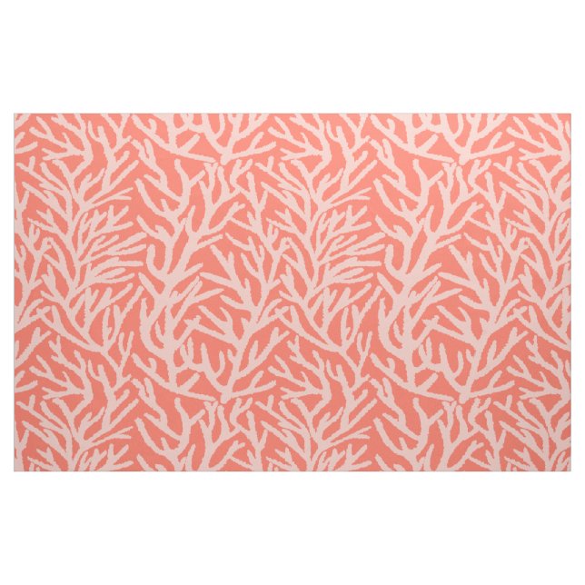 Aquarellfarbene Rosa Koralle an der Biskenküste vo Stoff (Fat Quarter (45,7 x 55,9 cm))