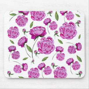 Aquarellfarbene Rosa-Pfannenbäume toben Tasche run Mousepad