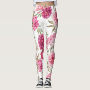 Aquarellfarbene Rosa Zitronen: Blumengeschmack Leggings