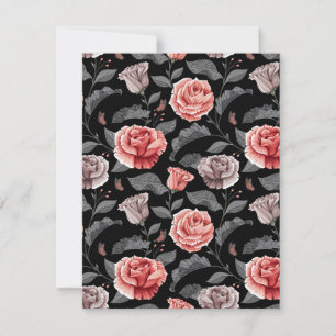 Aquarellfarbene Rose 15 Mitteilungskarte