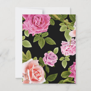 Aquarellfarbene Rose 20 Mitteilungskarte