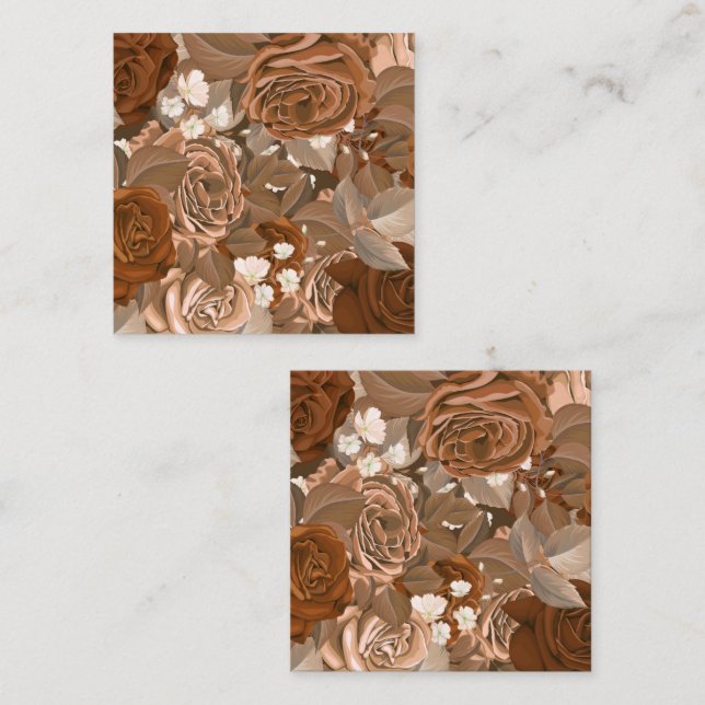 Aquarellfarbene Rose 37 Mitteilungskarte (Vorne/Hinten)