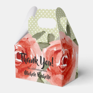 Aquarellfarbene Rose Gable Party Geschenkschachtel