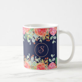 Aquarellfarbene Rose Kaffeetasse