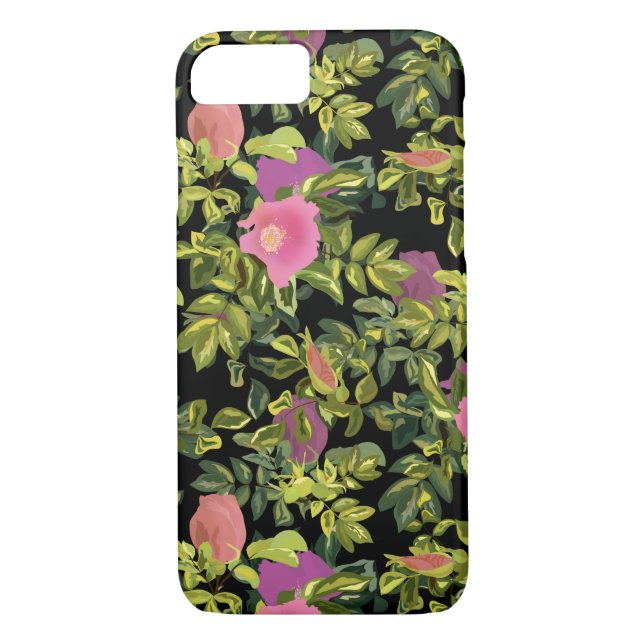 Aquarellfarbene Rose Rosa Blume botanischer Blumen Case-Mate iPhone Hülle (Rückseite)