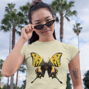Aquarellfarbene Schmetterlingsgrafik T-Shirt