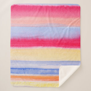 Aquarellfarbene Streifen.Streifen,Aquarell,Aqua Sherpadecke