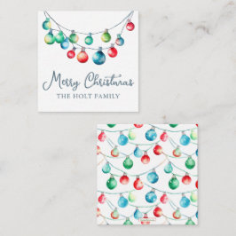 Aquarellfarbene Weihnachtsweihnachtsweih Mitteilungskarte