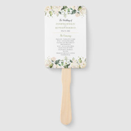 Aquarellfarbene Weißspitzen und Rose Fächer