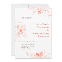 Aquarellfarbene Wildblume rosa Blüten Hochzeit Inv