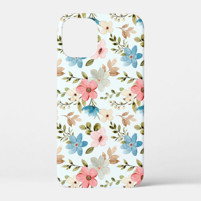 Aquarellfarbene Wildblumen Blumenmuster-67676 Case-Mate iPhone Hülle (Rückseite)