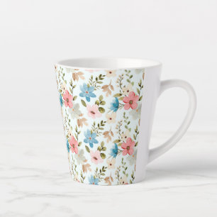 Aquarellfarbene Wildblumen Blumenmuster-67676 Milchtasse