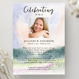 Aquarellfarbene Wildblumen Feiern zum Foto des Leb Einladung