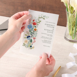 Aquarellfarbene Wildblumen Hochzeit im Rustikalen 