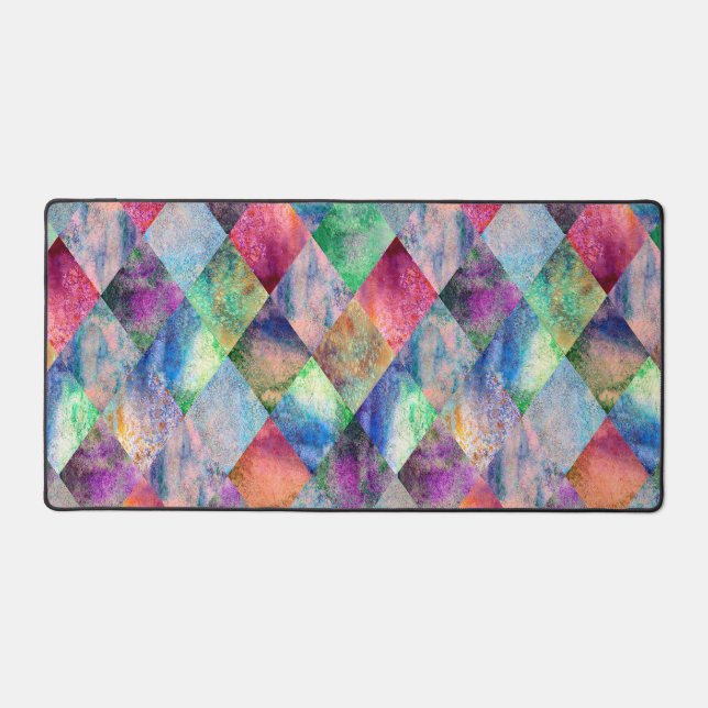 Aquarellfarbene Wildblumen Personalisiert Schreibtischunterlage (Vorderseite)