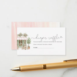 Aquarellfarbener Bonjos Bibe Babydusche Winzer Begleitkarte