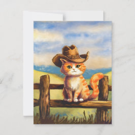 Aquarellfarbener Cat-Vater Postkarte