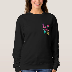 Aquarellfarbener Greyhound-Mama in Pocket Sweatshirt