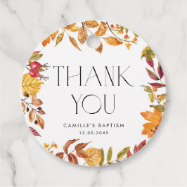 Aquarellfarbener Herbst lässt Wreath-Taufe Vielen  Geschenkanhänger