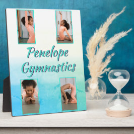 Aquarellfarbener Individuelle Name, Sport und Foto Fotoplatte