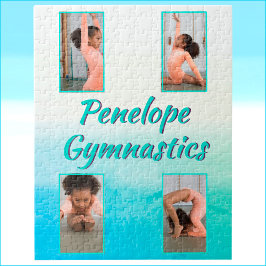 Aquarellfarbener Individuelle Name, Sport und Foto Puzzle