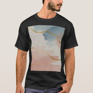 Aquarellfarbener Kunsthintergrund Hintergrundbild  T-Shirt