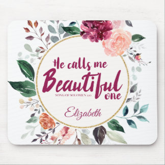 Aquarellfarbener Lied der Solomon-Schrift Mousepad