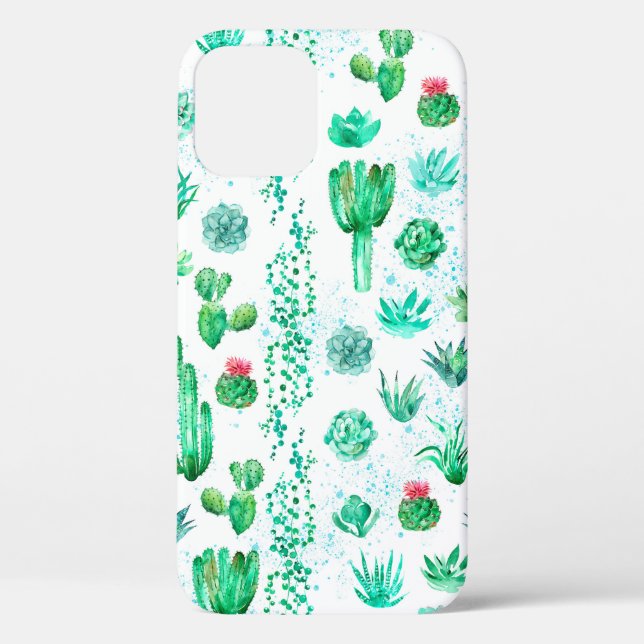 Aquarellfarbener, nahtloser Musterhintergrund mit  Case-Mate iPhone Hülle (Rückseite)