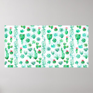 Aquarellfarbener, nahtloser Musterhintergrund mit Poster