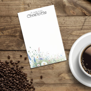 Aquarellfarbener Name Post-it Klebezettel