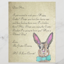 Aquarellfarbener Osterhase Bunny Letter für Ihre K