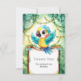 Aquarellfarbener Papagei zum Geburtstag Dankeskarte